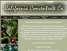 Tablet Screenshot of californiaconcentrate.com